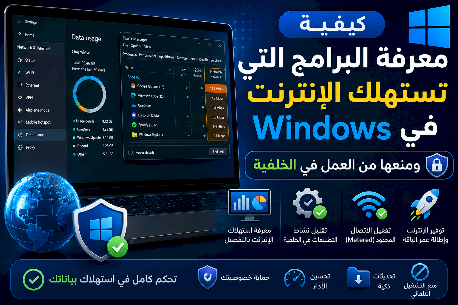 كيفية معرفة البرامج التي تستهلك الإنترنت في Windows ومنعها من العمل في الخلفية