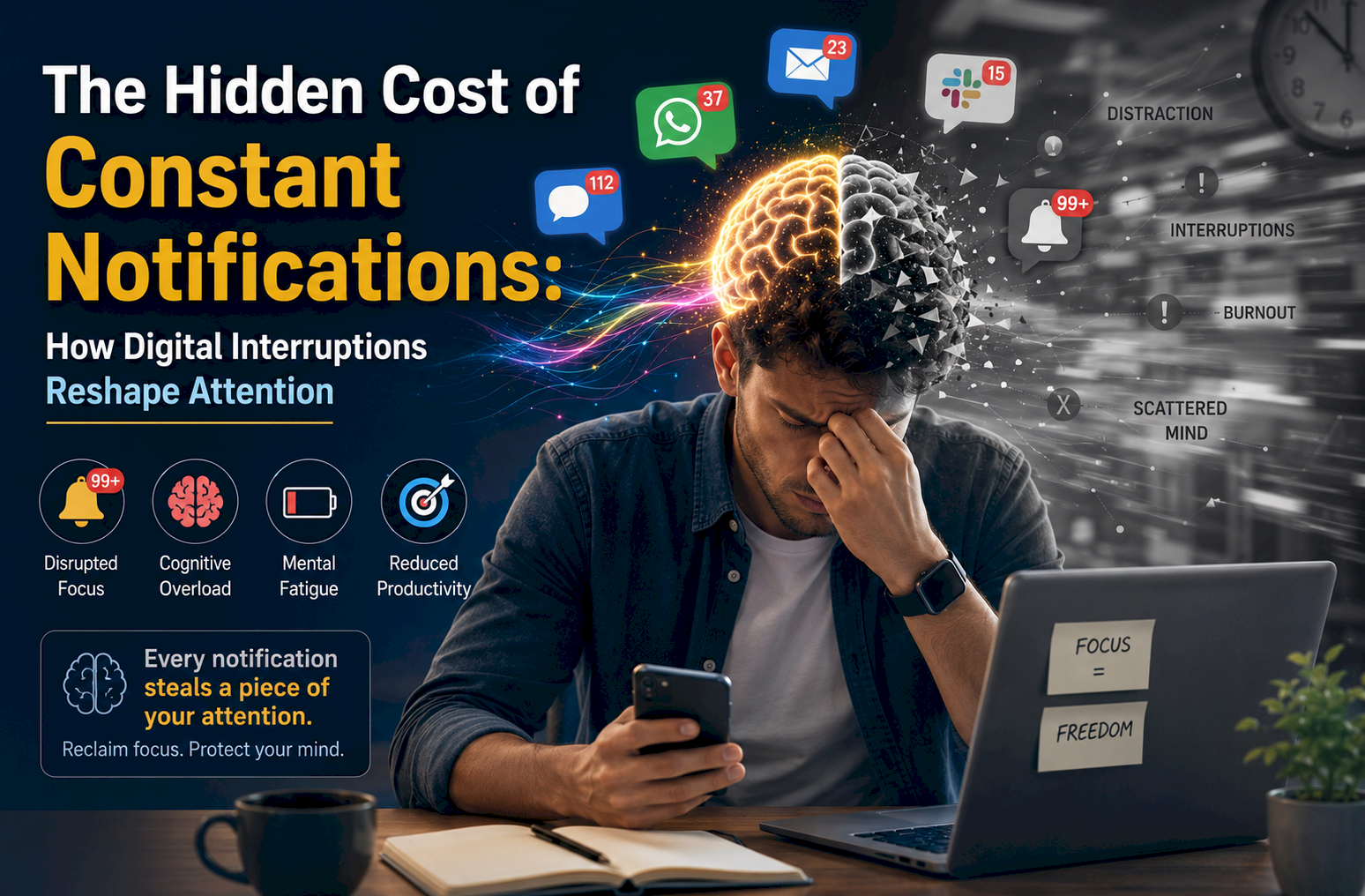 The Hidden Cost of Constant Notifications: How Digital Interruptions Reshape Attention