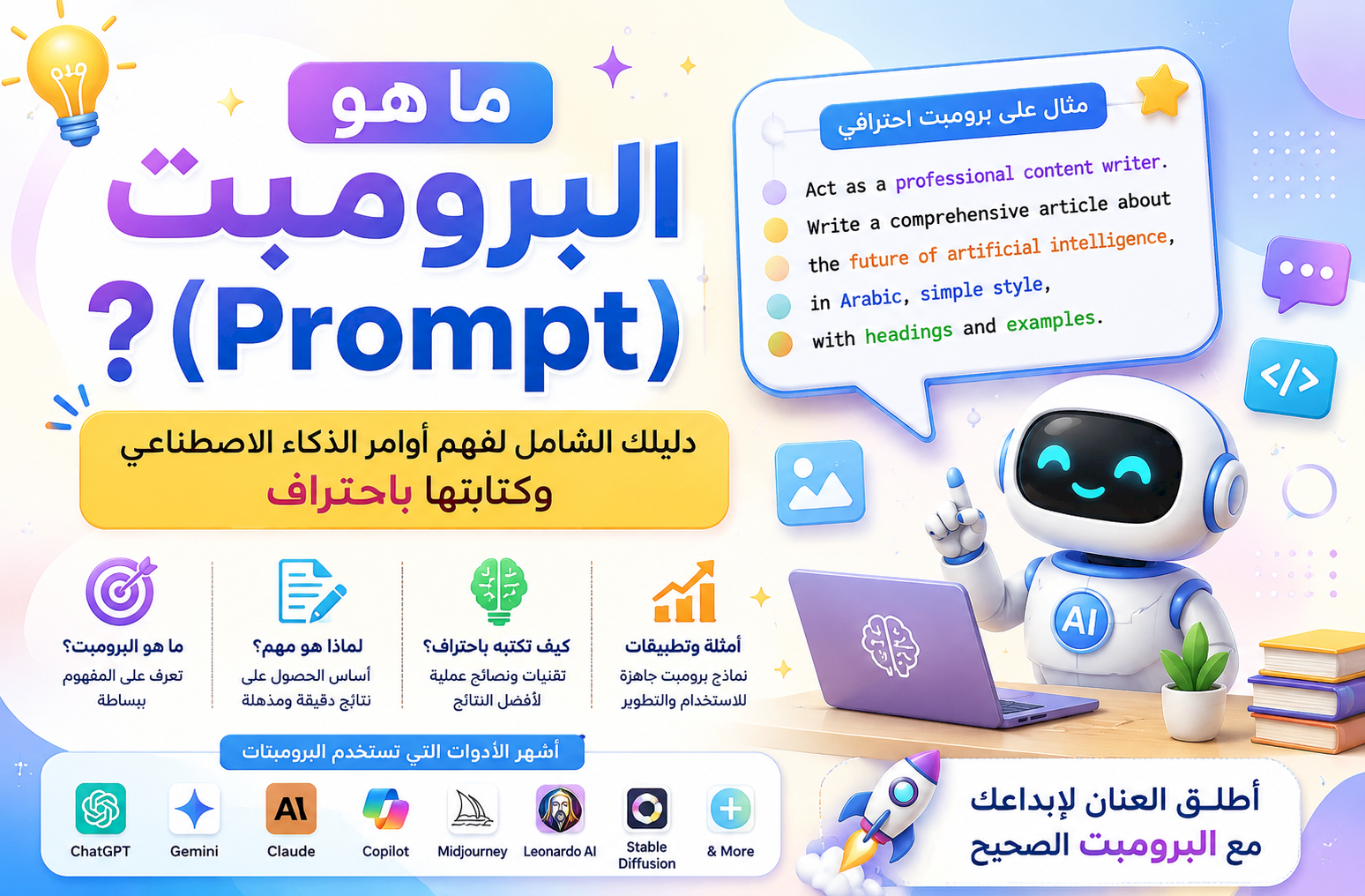 ما هو البرومبت (Prompt)؟ دليلك الشامل لفهم أوامر الذكاء الاصطناعي وكتابتها باحتراف