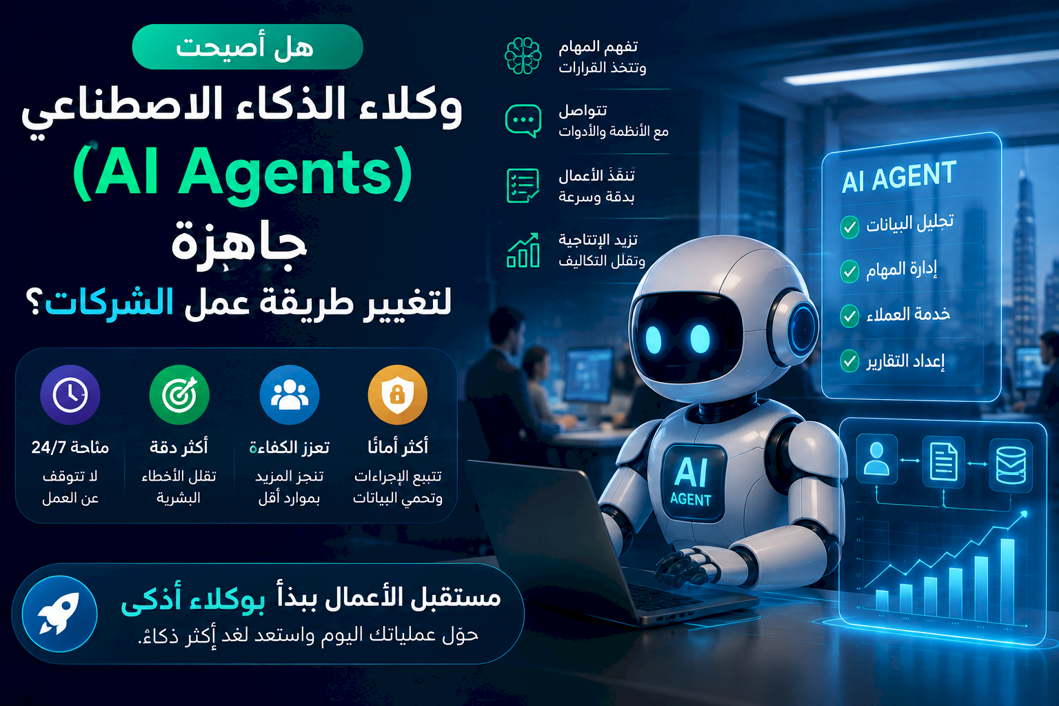 هل أصبحت وكلاء الذكاء الاصطناعي (AI Agents) جاهزة لتغيير طريقة عمل الشركات؟