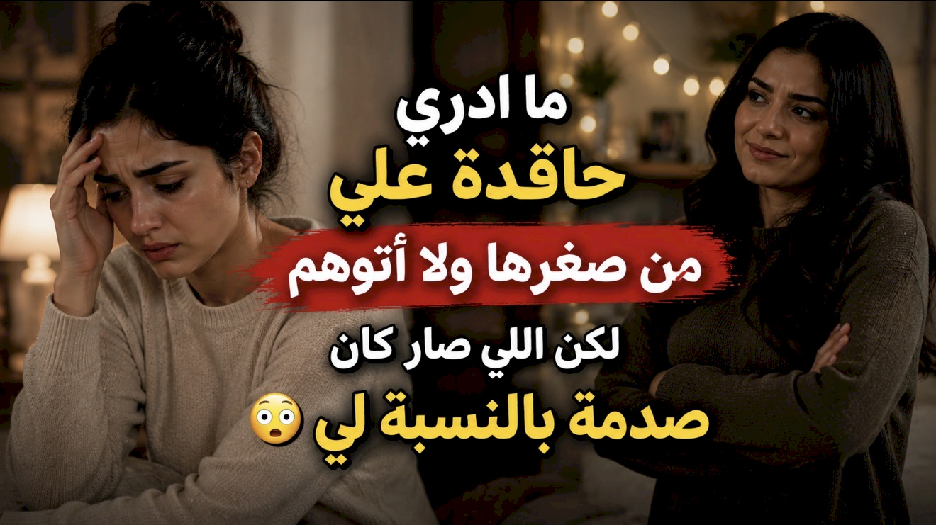 قصة ما ادري حاقدة علي من صغرها ولا  أتوهم لكن اللي صار كان صدمة بالنسبة لي ..????