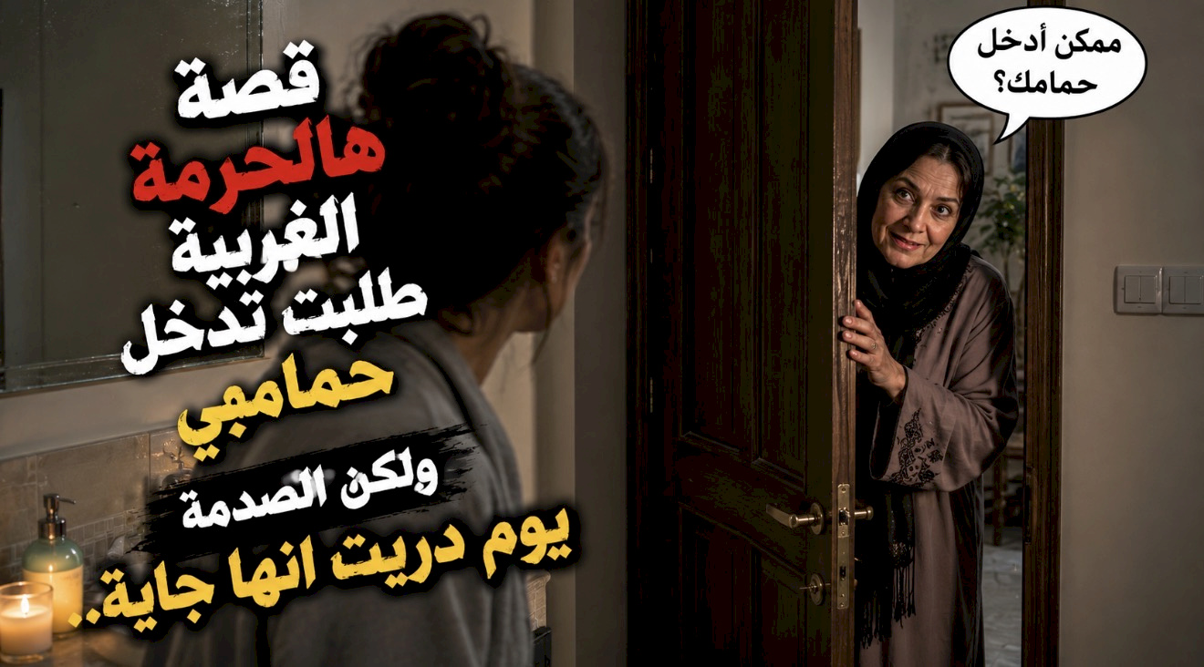 قصة هالحرمة الغريبة طلبت تدخل حمامي ولكن الصدمة يوم دريت انها جاية..