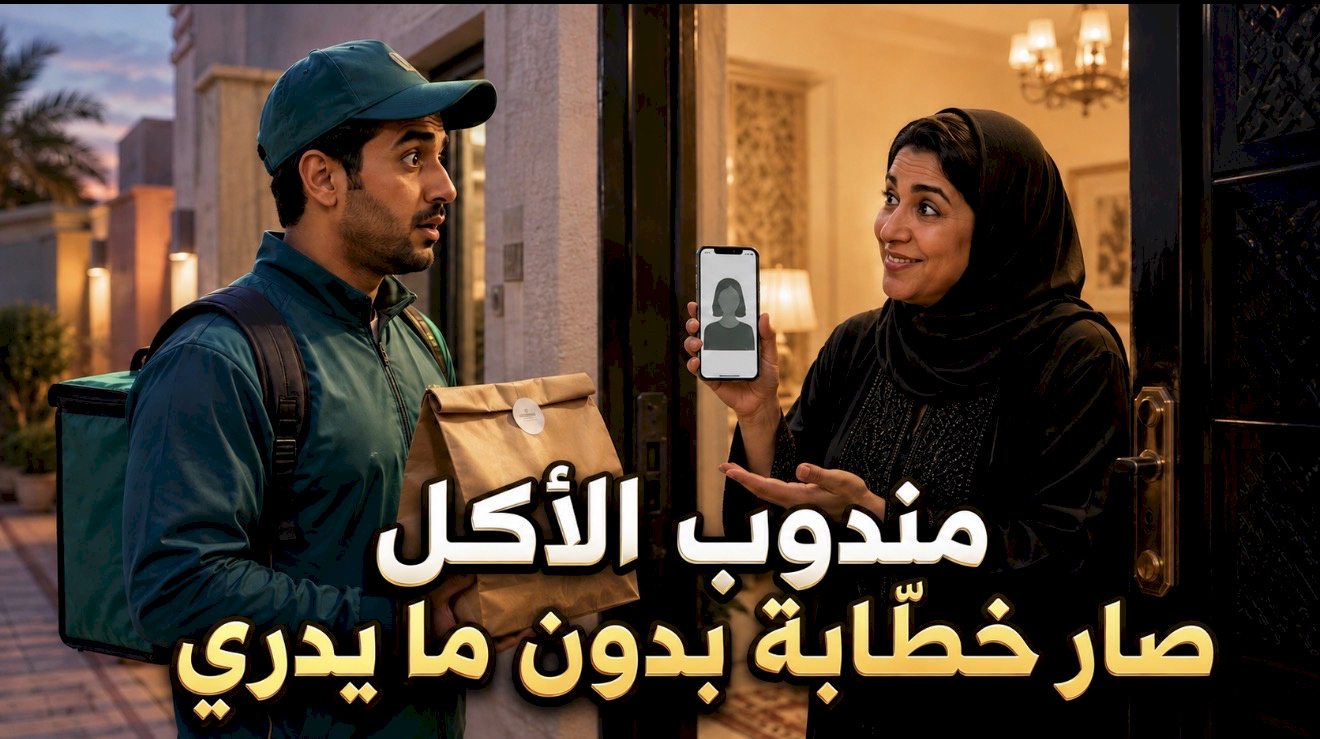 قصة مندوب الاكل صار خطابه بدون ما يدري
