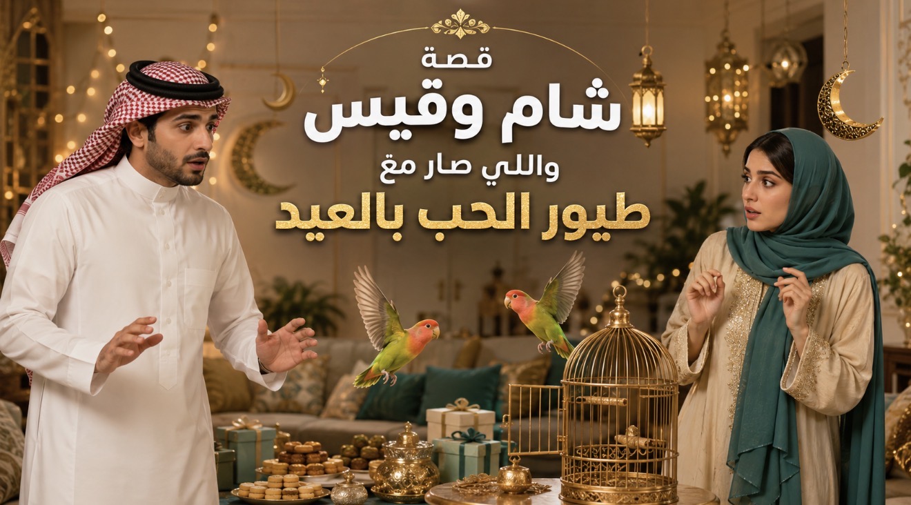 قصة شام وقيس والي صار مع طيوور الحب بالعيد "
