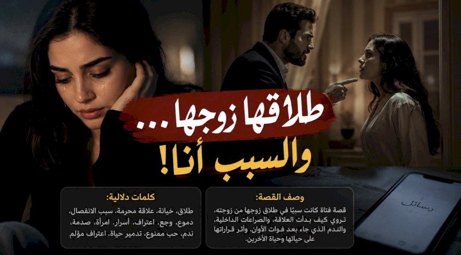 قصة طلقها زوجها بسببي.. لكن لما عرف الحقيقة كانت الصدمة!