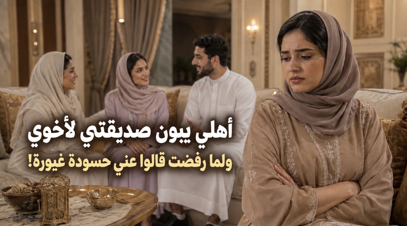 قصة اهلي يبون صديقتي لاخوي ولما رفضت قالوا عني حسو دة غيورة!!