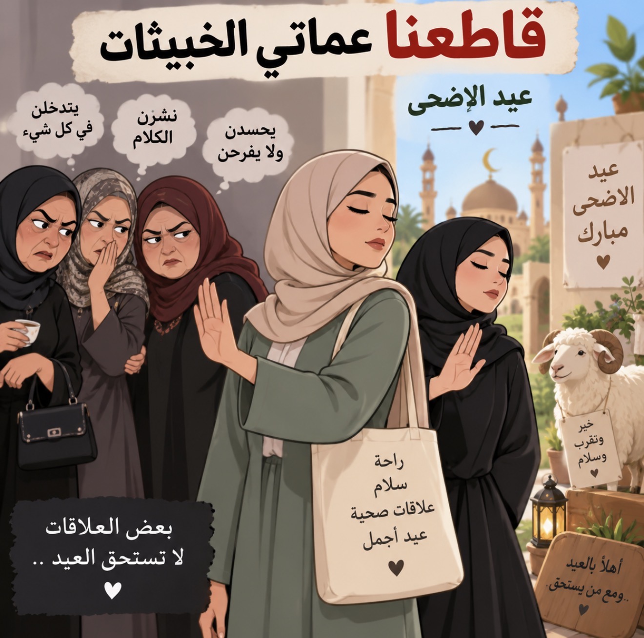 قصة قاطعنا عماتي الخبيثات    | عيد الاضحى