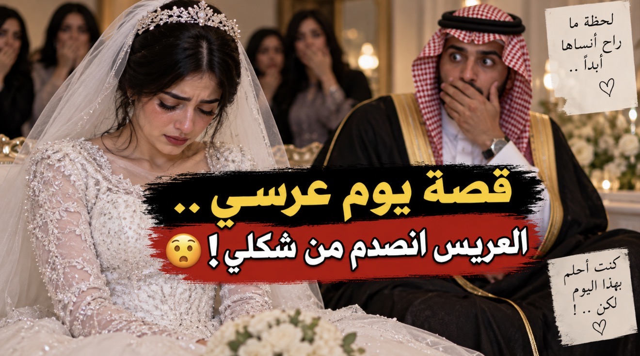 قصة يوم عرسي العريس انصدم من شكلي   | #قصص