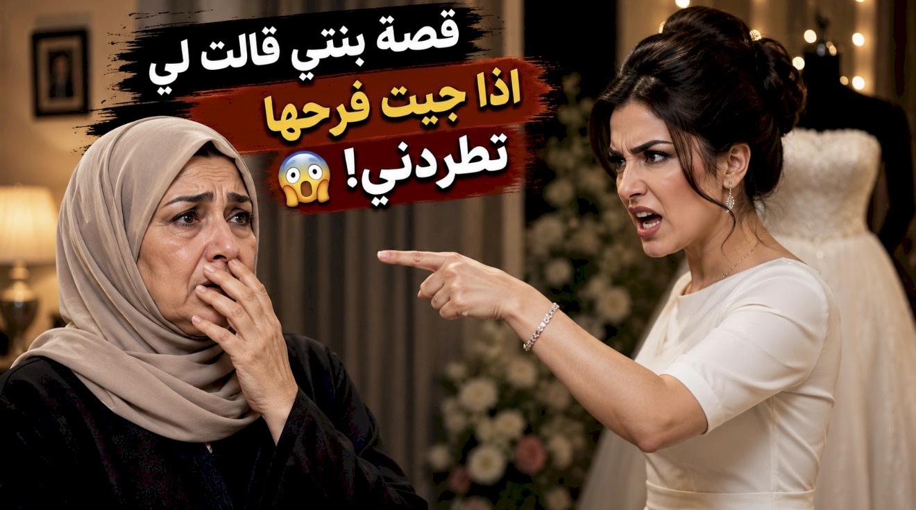 قصة بنتي قالت لي اذا جيت فرحها تطر  دني ????!